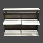 Nbl Yatay 2+2 Metal Ayakkabılık Kahve-Krem